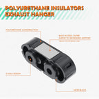 2X 2-Hole Muffler Exhaust Hanger Insulators for Universal Fit