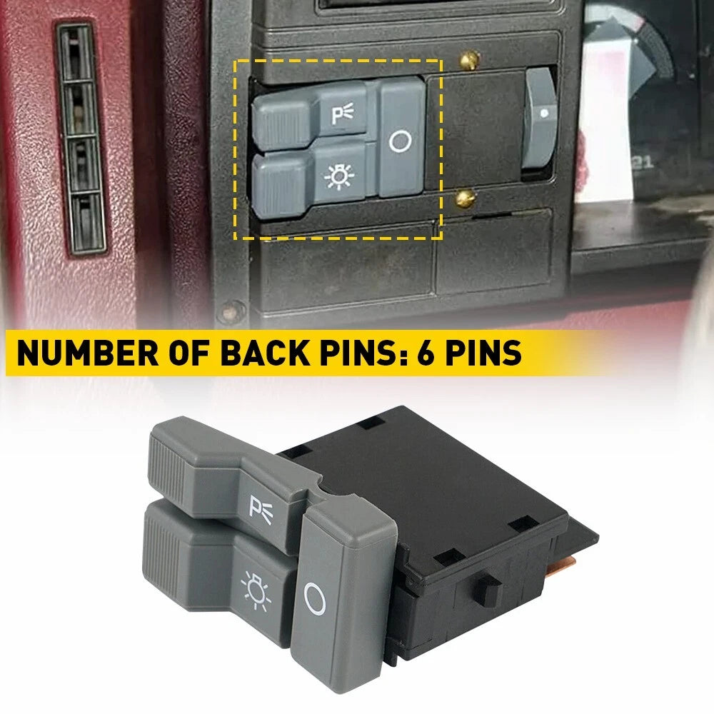 Rocker Switch for Chevy GMC Pickup Truck (1990–1994) Gray