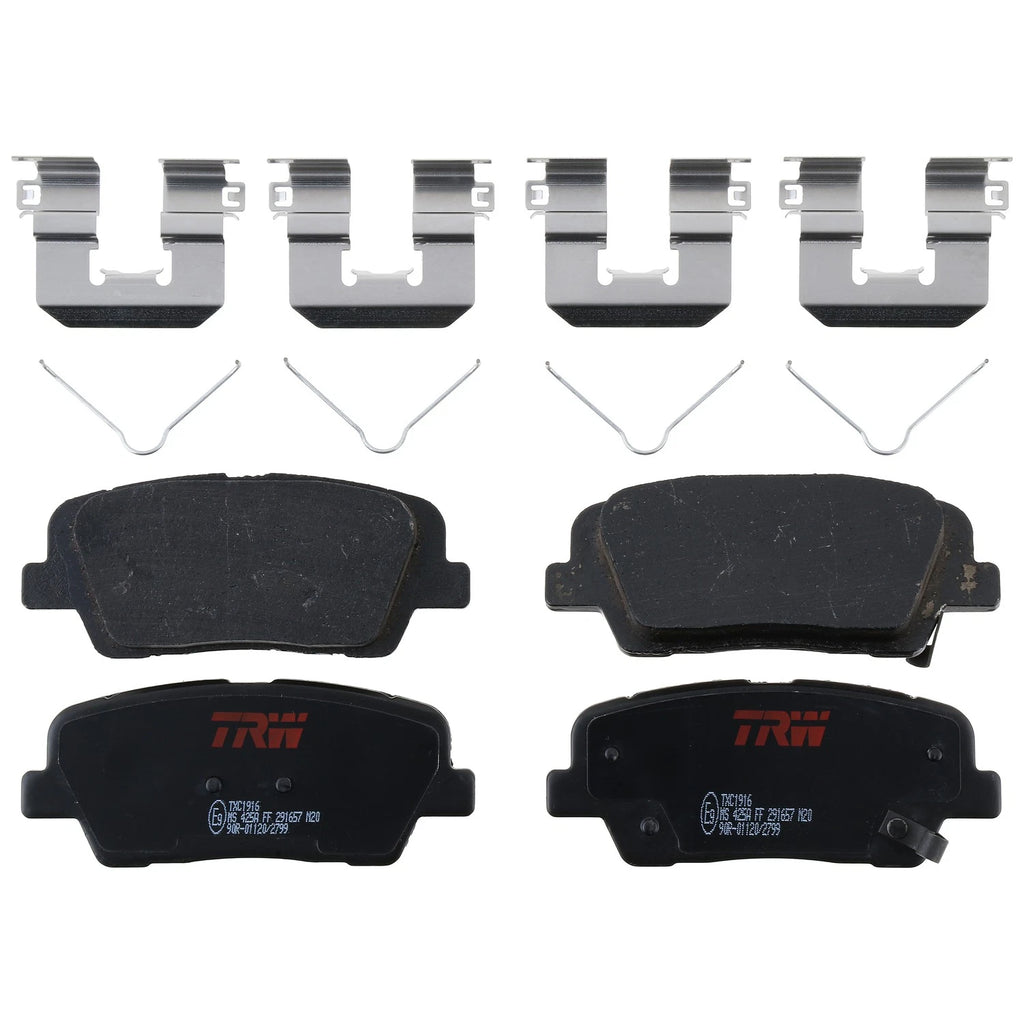 Set of 4 Disc Brake Pads for Hyundai Santa Fe Sport (2017–2018)