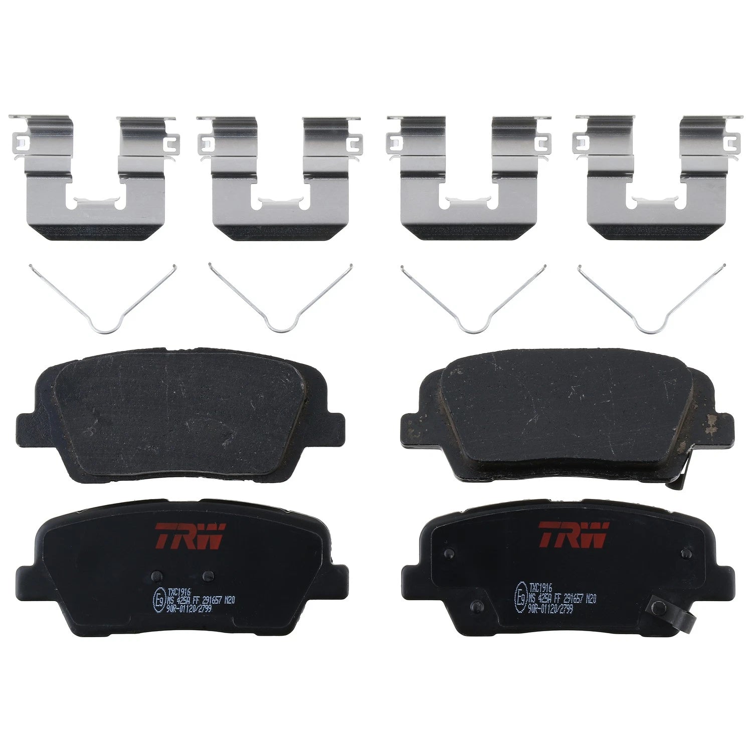 Set of 4 Disc Brake Pads for Hyundai Santa Fe Sport (2017–2018)