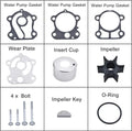 Water Pump Impeller Rebuild Kit for Yamaha (Fits Many Models) 18-3370, 692-W0078-02-00