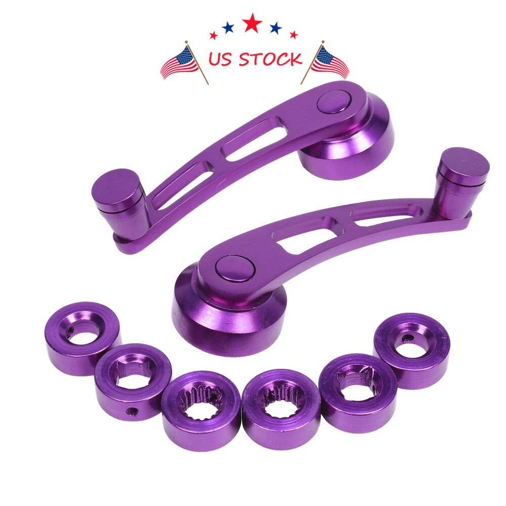 Set of 2 Purple Car Window Winder Crank Handles