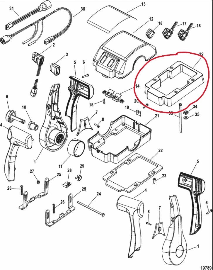 Spacer Kit for Mercury Quicksilver Dual Remote Controller (889220A02)