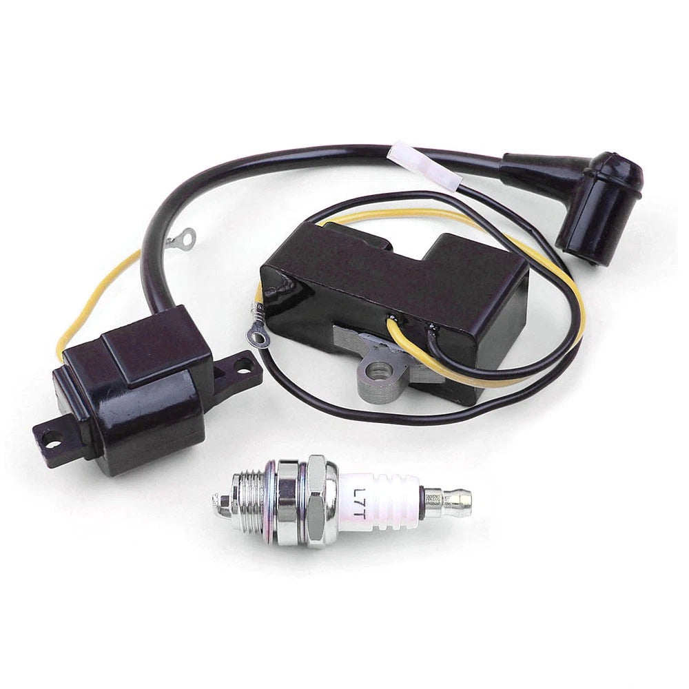 Ignition Coil & Spark Plug Kit for Husqvarna 61 66 162 266 (Old Model)