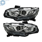LED Projector Headlights for Honda Civic (2016-2020) Electroplated Pair