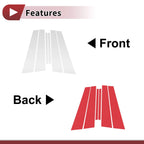 Set of 6 Door Pillar Window Trim for Volkswagen Passat B6/B7