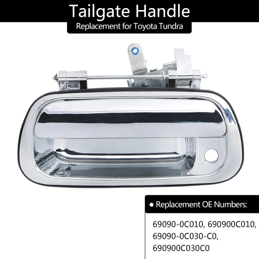 Chrome Tailgate Door Handle Latch Keyhole for Toyota Tundra (2000–2006) 690900C010