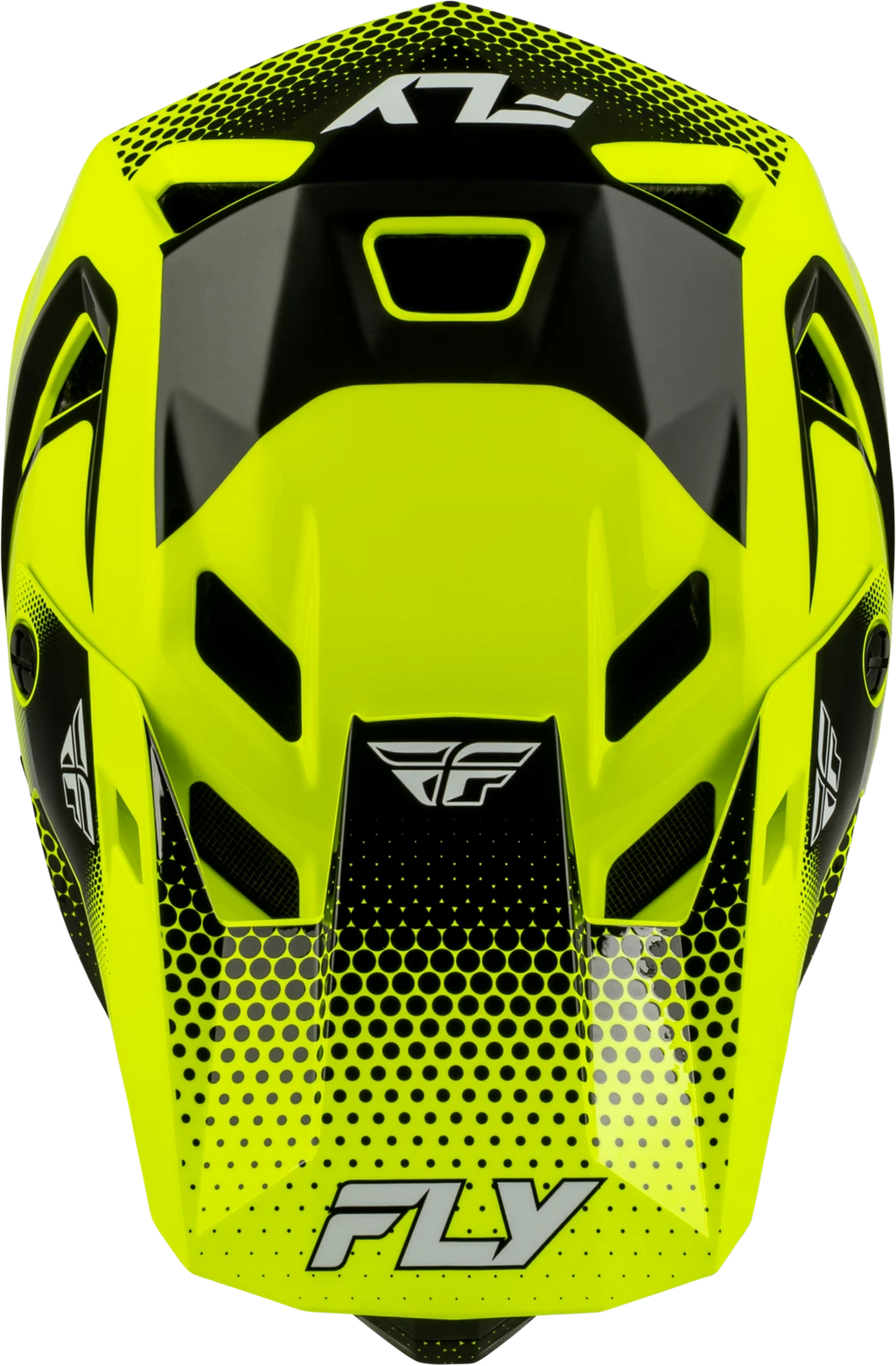 Fly Racing Rayce Sonar Helmet for Off-Road Biking (Large, Hi-Vis Black/White)