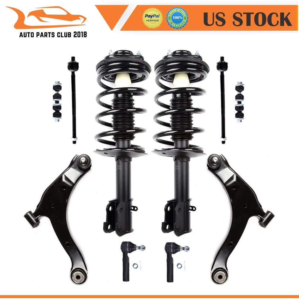 Front Struts, Tie Rods, Sway Bar, Control Arms for Dodge Neon (2000–2005)