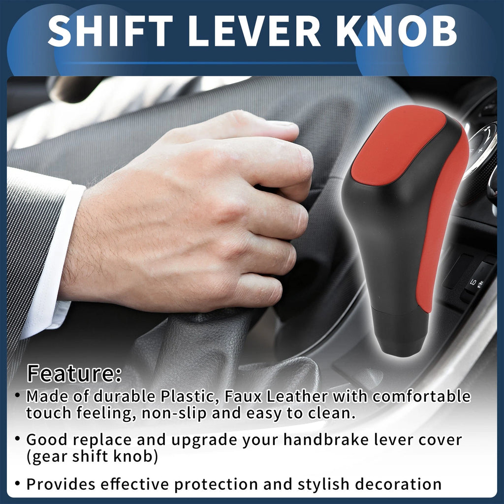 Automatic Gear Shifter Knob for Toyota 4Runner (2012–2021) Faux Leather Black Red