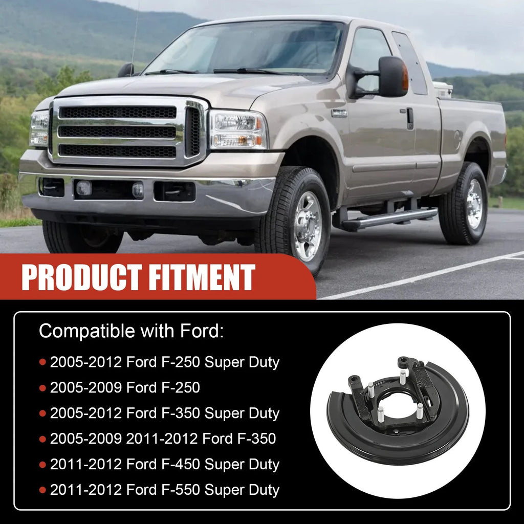 Rear Left Brake Backing Plate for Ford F-250 F-350 F-450 Super Duty (2005–2016)