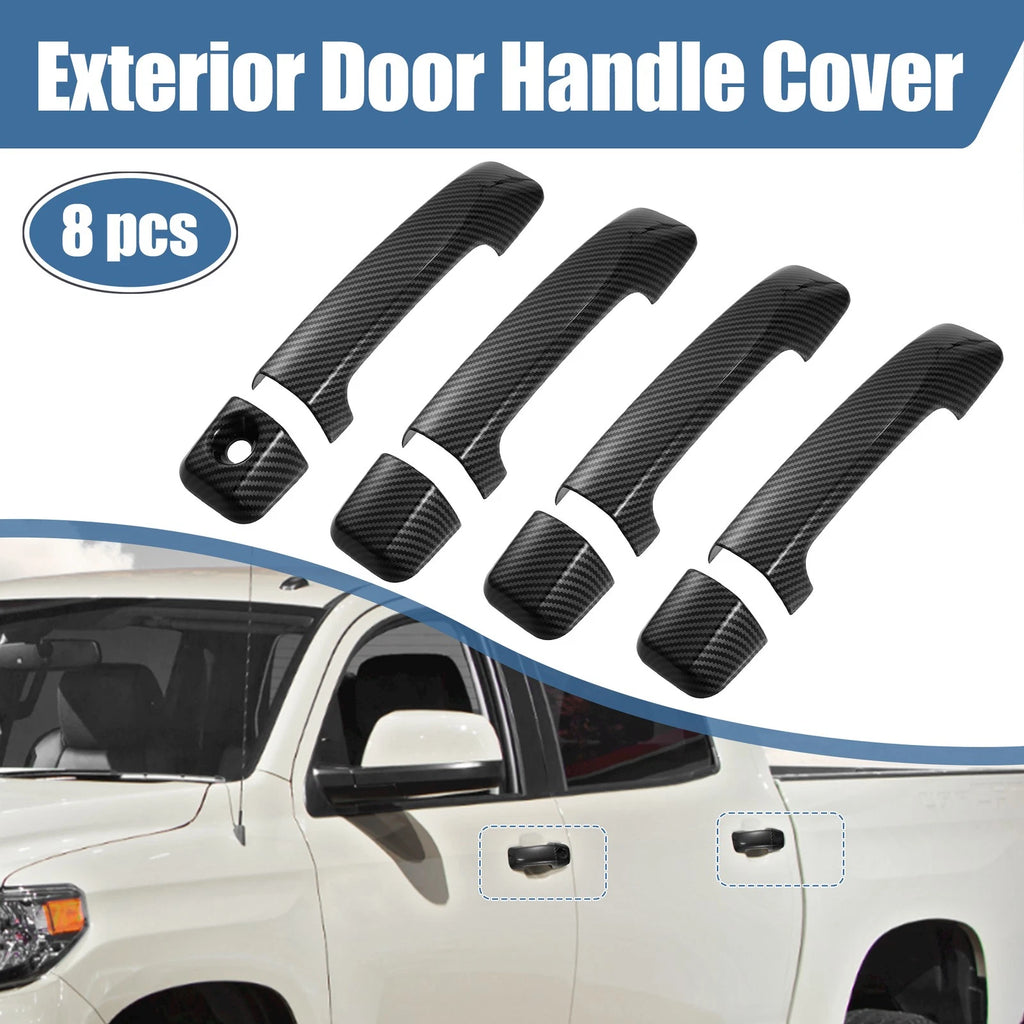 8pcs Side Door Handle Cover Trim for Toyota Tundra (2007–2020) Carbon Fiber