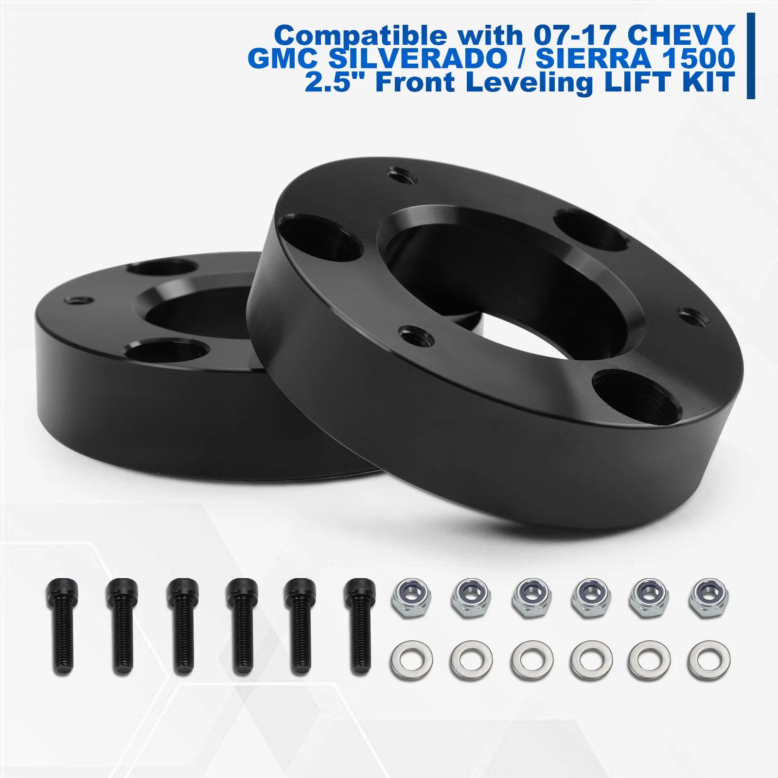 2.5" Strut Top Mount Lift Kit Spacers for Silverado Sierra 1500 (2007–2022)