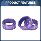 Set of 3 AC Heater Temp Switch Knob Cover Rings for Subaru Forester (2014–2018) Purple