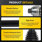 CV Axle Shaft Assembly for Audi RS Q8, Q7 (2020–2021)