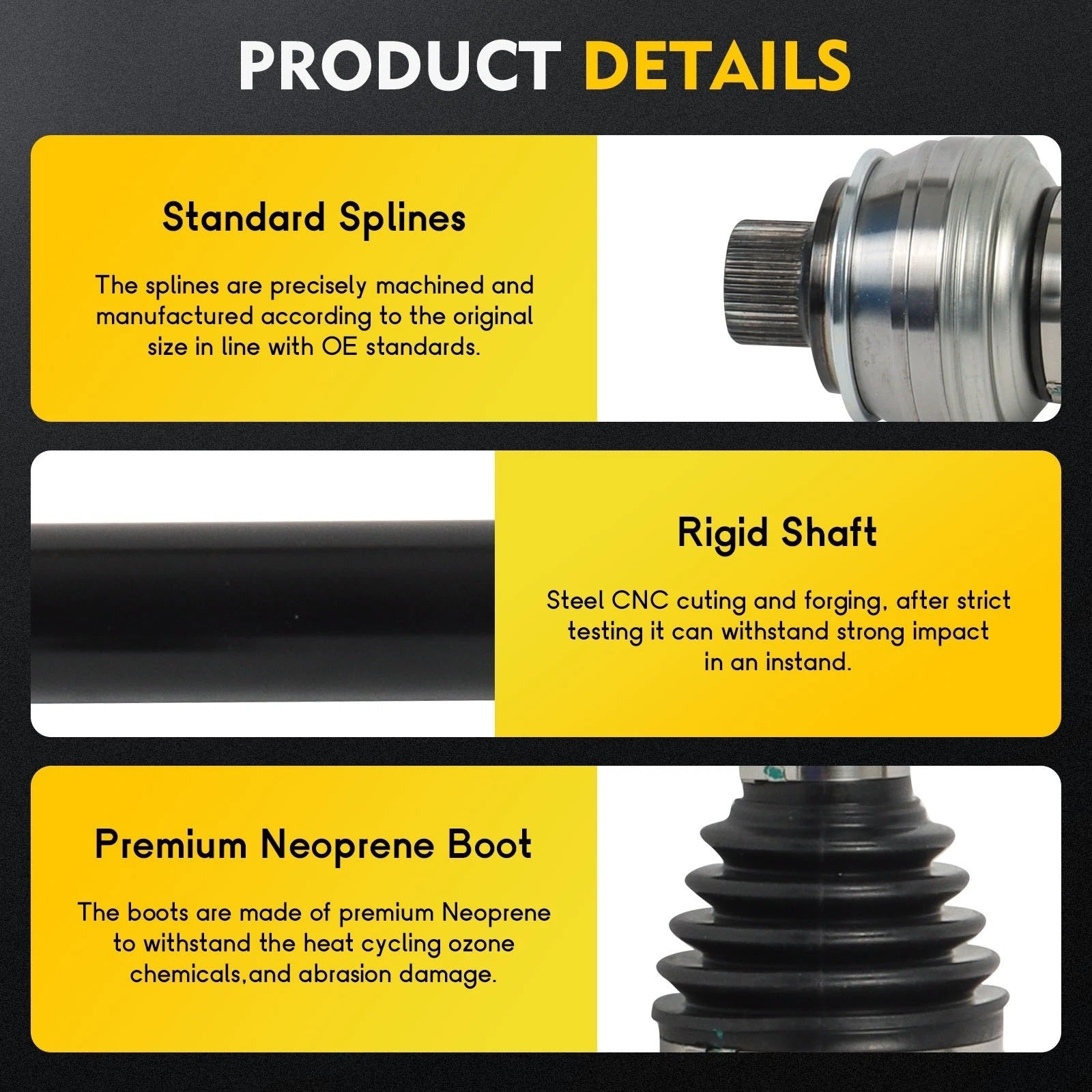 CV Axle Shaft Assembly for Audi RS Q8, Q7 (2020–2021)