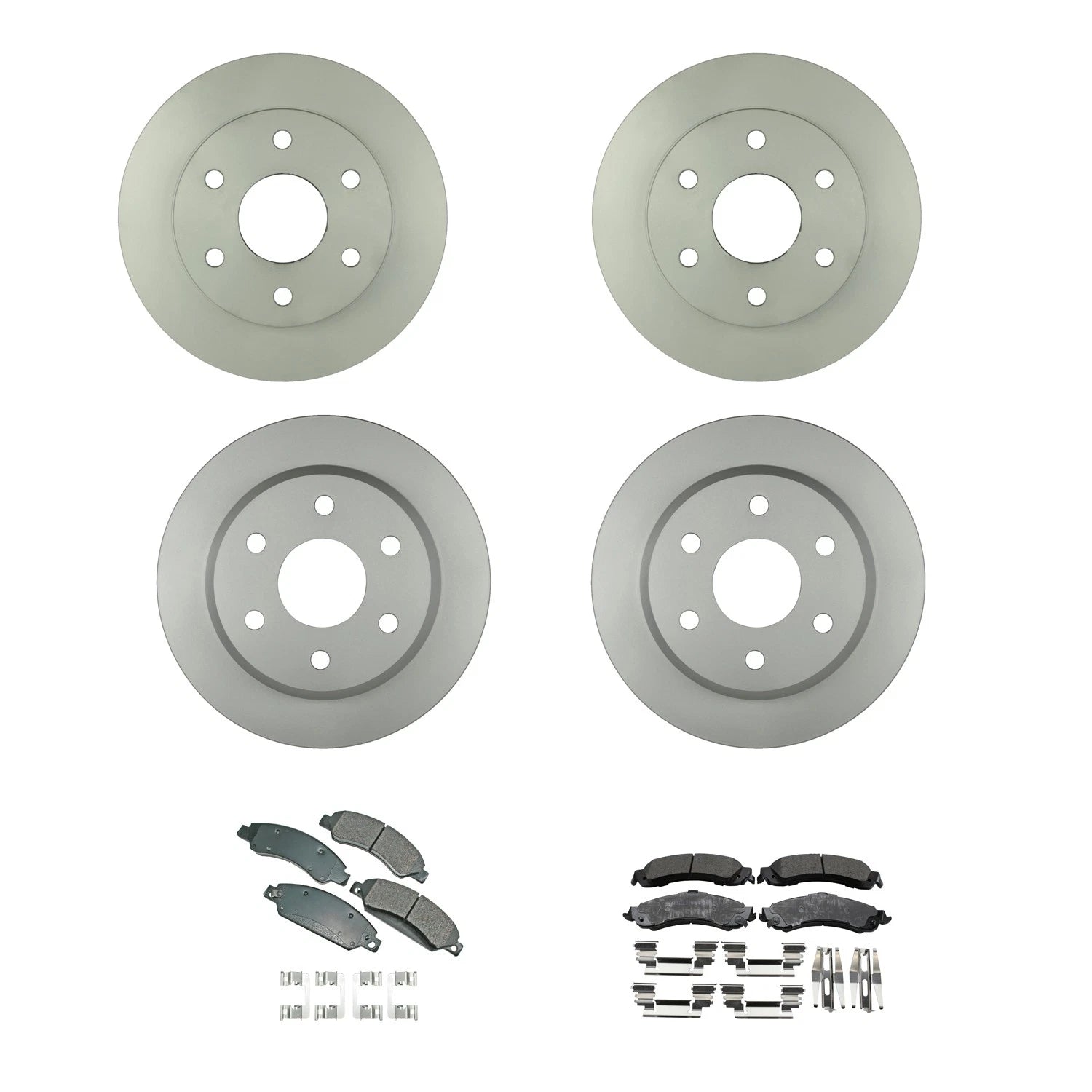 Brake Rotor & Akebono ProACT Ceramic Pad Kit for Sierra 1500 (2005)