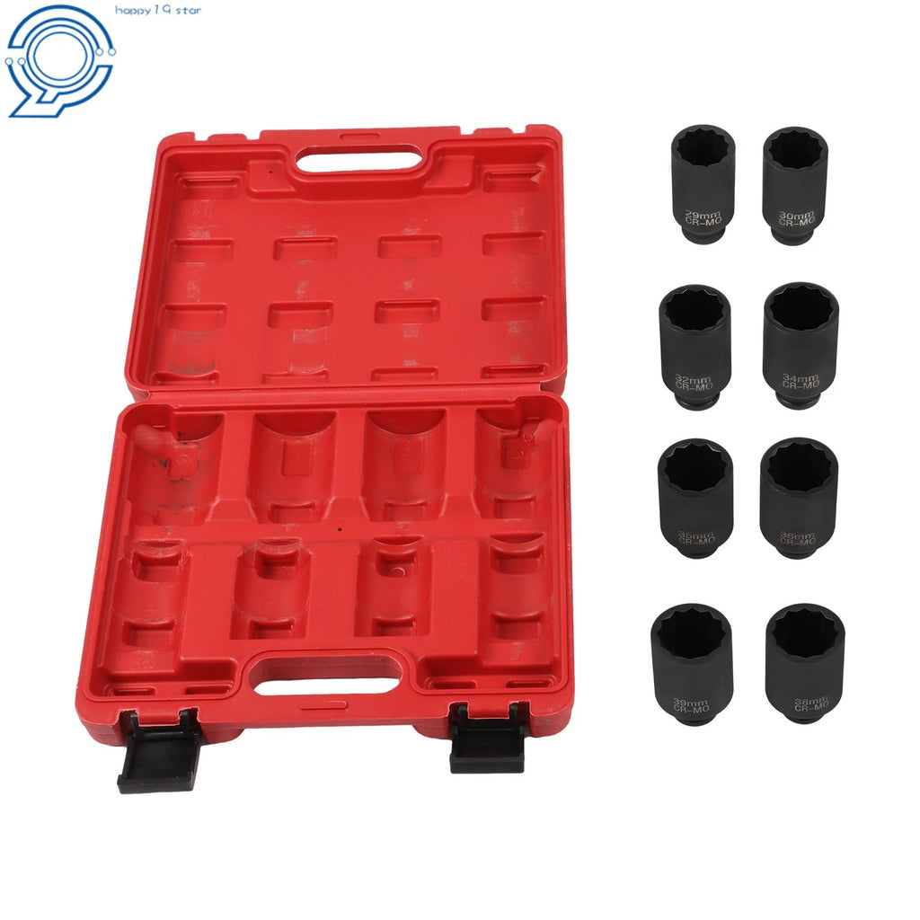 Set of 8 Deep Impact Sockets for Automotive (1" to 1-1/2")