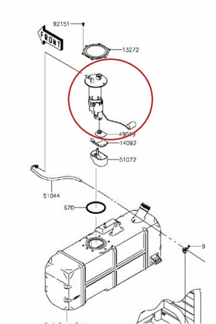 Fuel Pump for Kawasaki Teryx 750 (2009–2013)