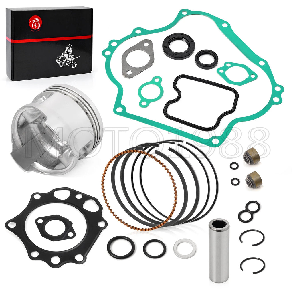 Engine Rebuild Gasket Kit Piston Rings Seals for Kawasaki Mule 500 520 550 (1993–2009)