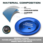 Blue Engine Start + Black Cigarette Lighter Eject Button Cover for Chevrolet GMC (2003-2024)
