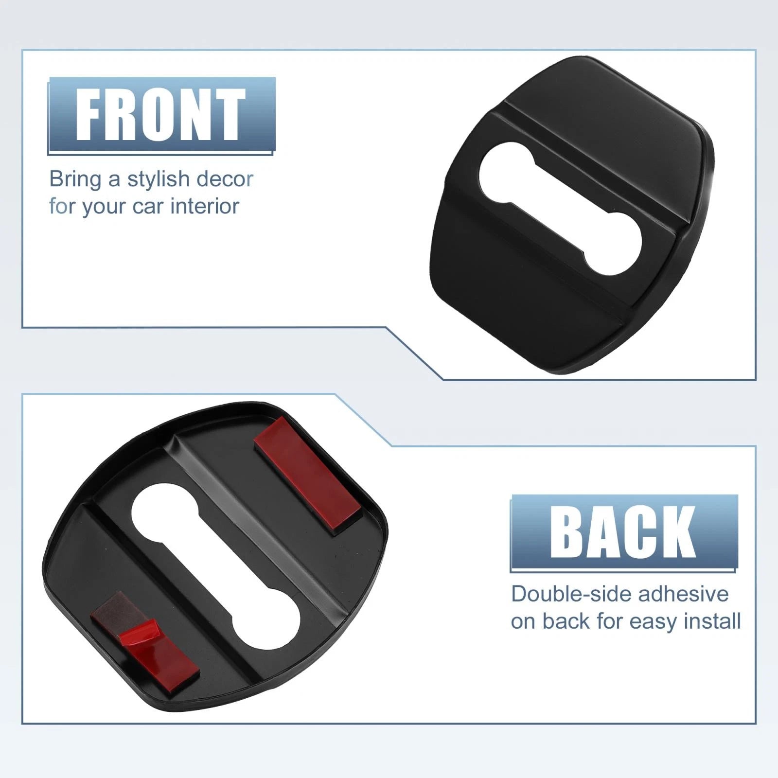 Set of 4 Door Lock Latches Covers for Nissan Infiniti (Black)