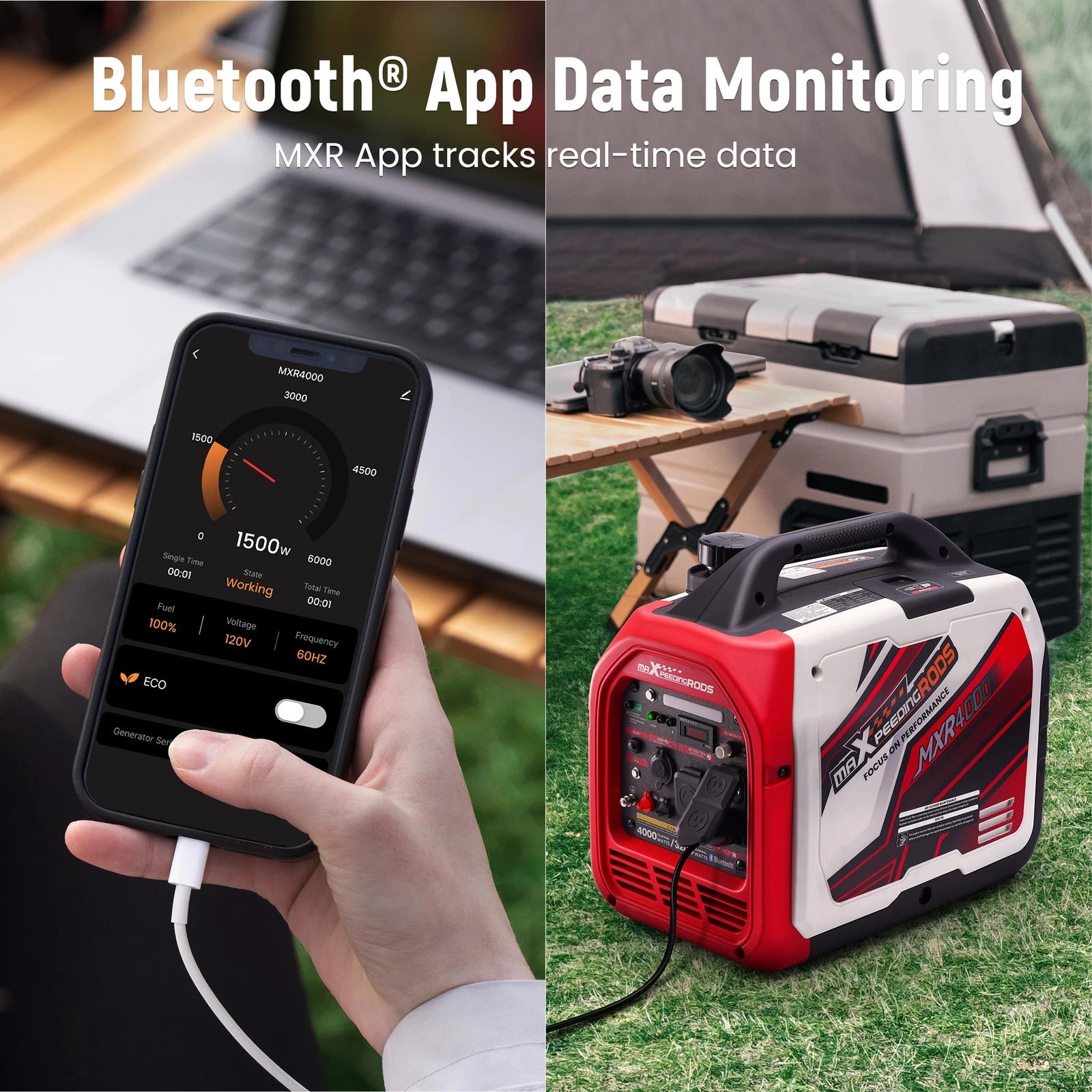 4KW Inverter Generator for Bluetooth Data Monitoring (Gas)