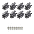 Set of 8 Ignition Coils & NGK Platinum Spark Plugs for Silverado 2500 HD (2001–2007)