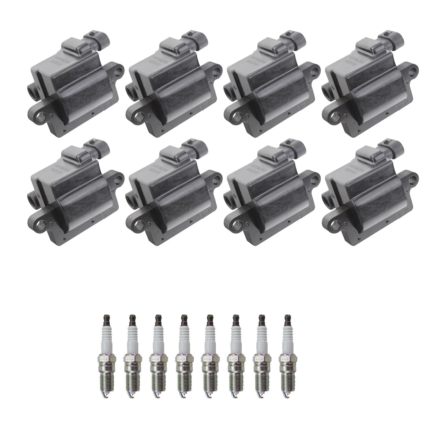 Set of 8 Ignition Coils & NGK Platinum Spark Plugs for Silverado 2500 HD (2001–2007)