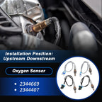 Set of 4 Upstream Downstream Oxygen Sensors for Chevy Silverado 6.0L (2003–2004)