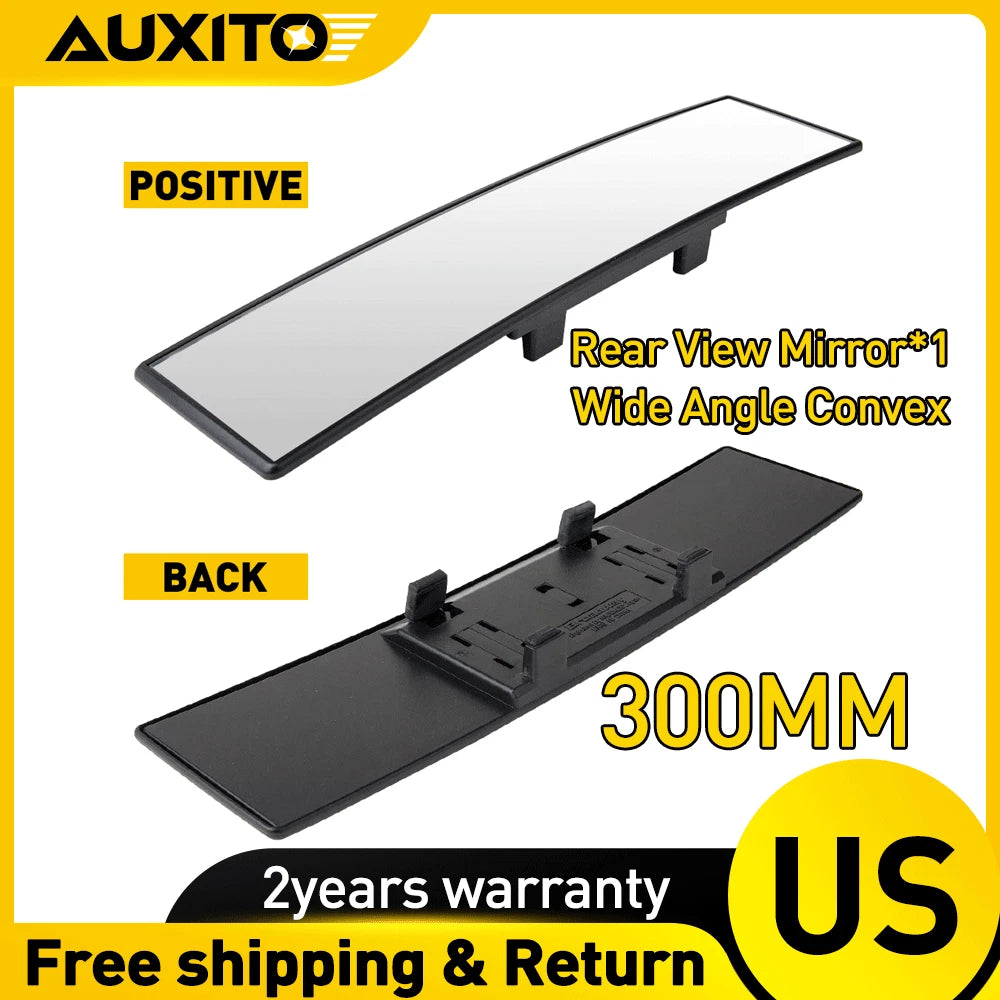 300MM Wide Convex Clip-On Rear View Mirror for Universal Cars