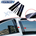 JDM ABS Black Pillar Posts Side Door Window Covers for Honda Accord (2013–2017)