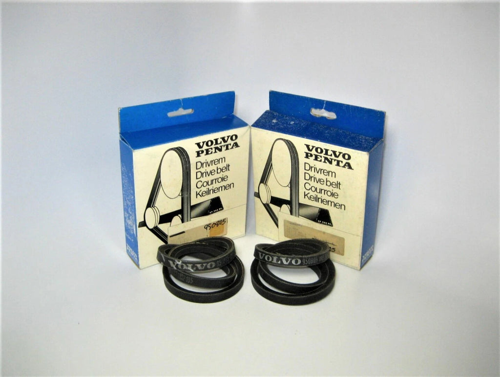 Set of 2 Drive Belts for Volvo Penta AQ BB MB (OEM 950805)