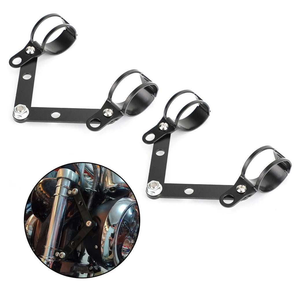 41mm-51mm Fork Black Headlight Mount Bracket Adapter for Motorcycles