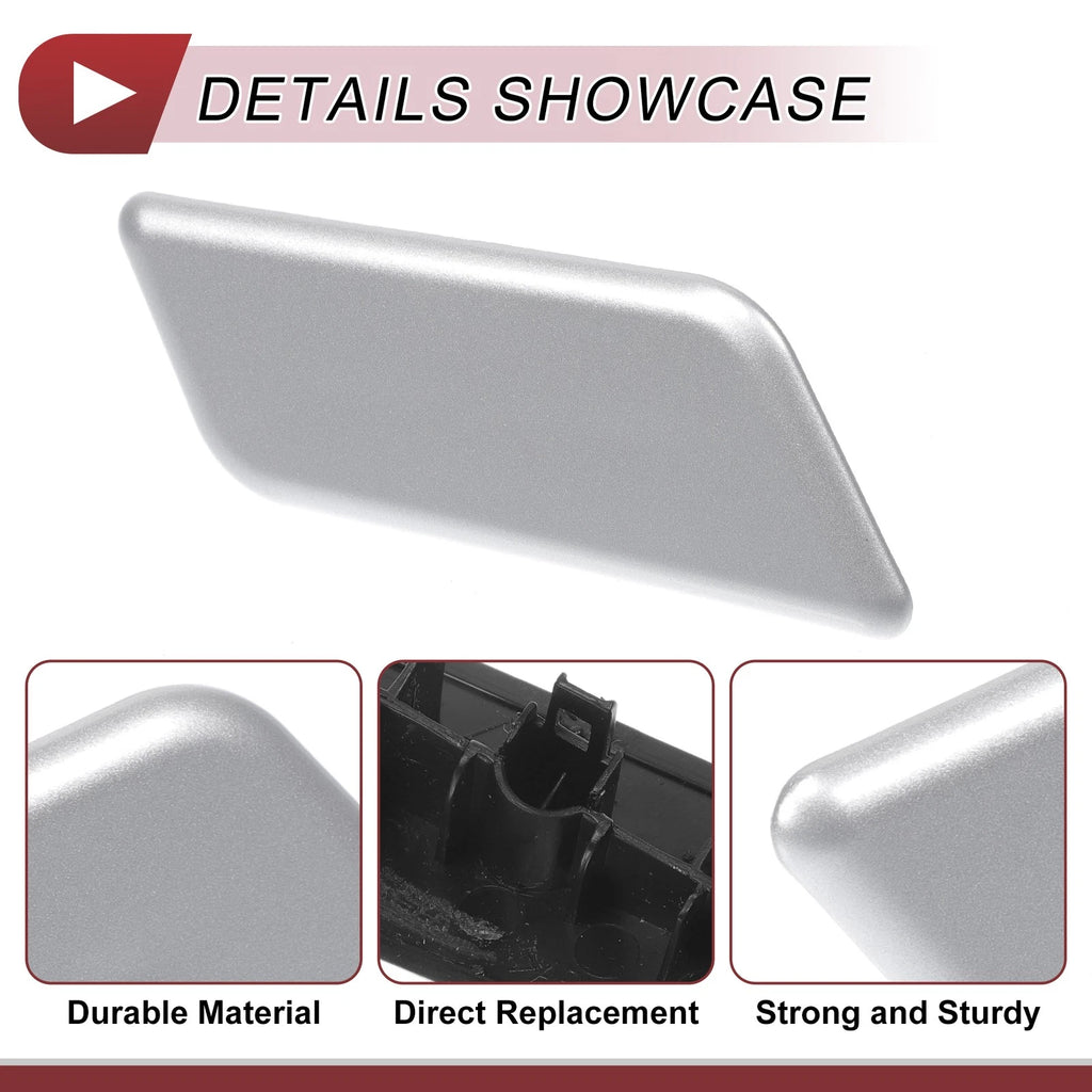 Front Right Washer Nozzle Cover Cap for Subaru Outback (2015–2017) Silver Tone