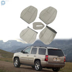 Set of 2 Front Seat Covers for Chevy Tahoe GMC Sierra (2007–2014) Leather Gray