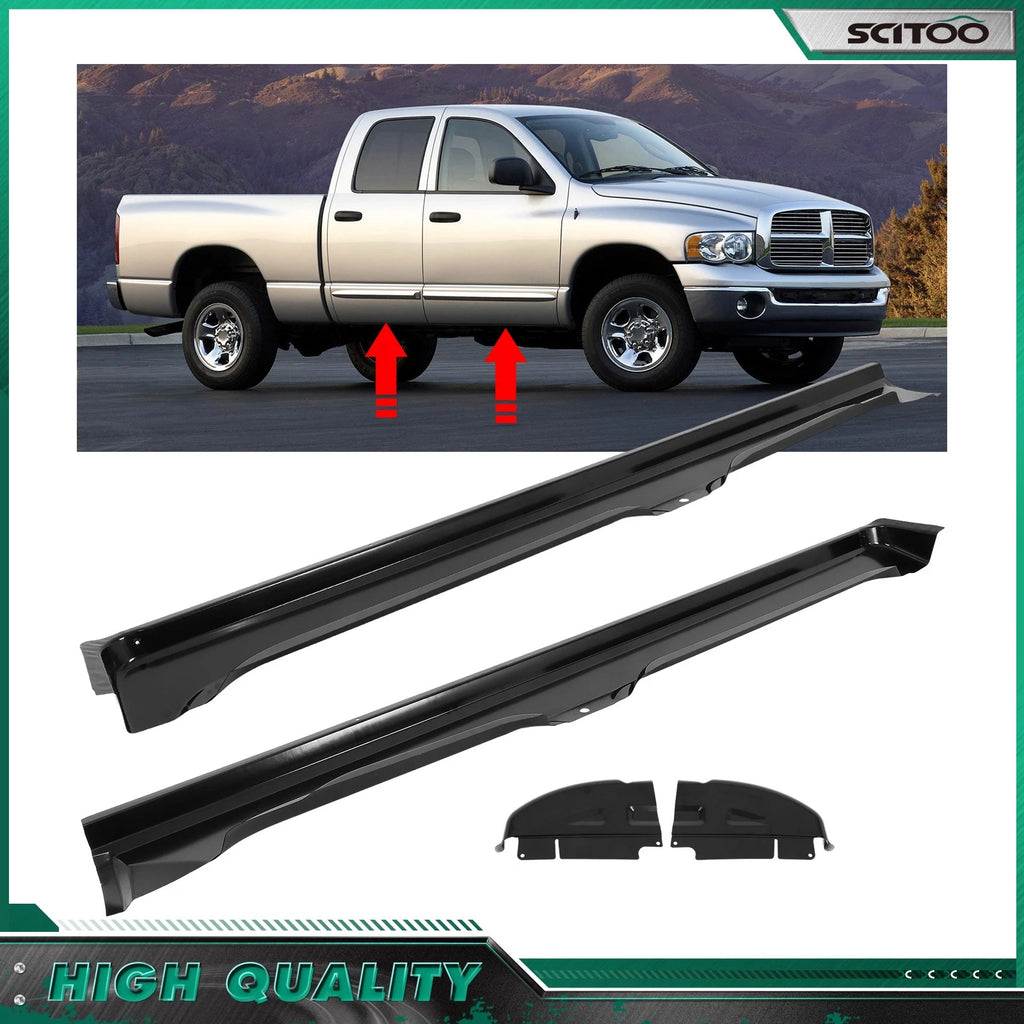 Set of 2 Rocker Panels & Cab Corners for Dodge Ram 1500 2500 3500 (2002–2008)