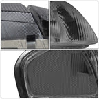 Set of 2 Smoked Lens Clear Corner Headlights for Mazda 626 (1998–1999)