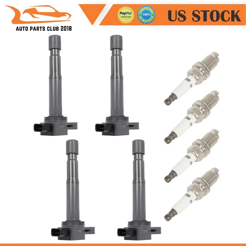 Set of 4 Ignition Coils and 4 Spark Plugs for Acura TSX (2004–2008)