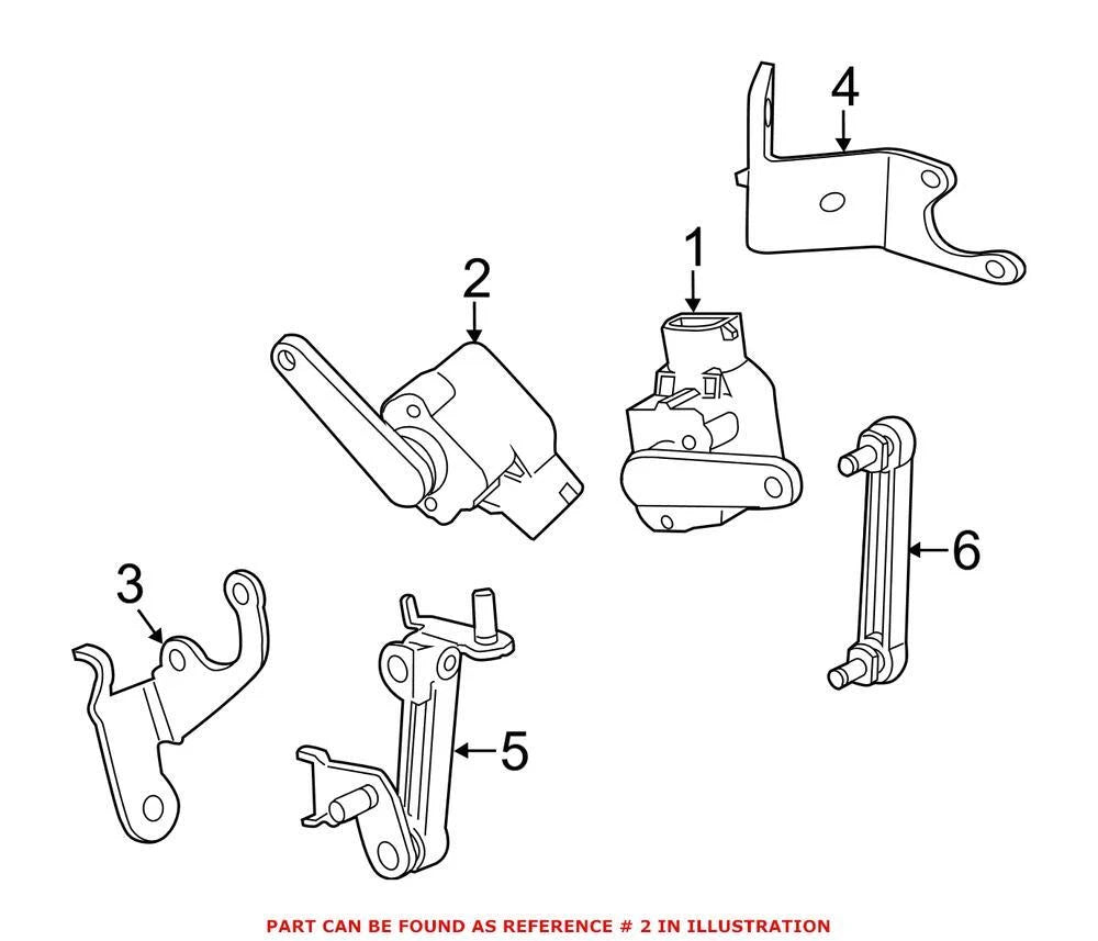 Headlight Level Sensor Rear for BMW (OEM 37146853755)