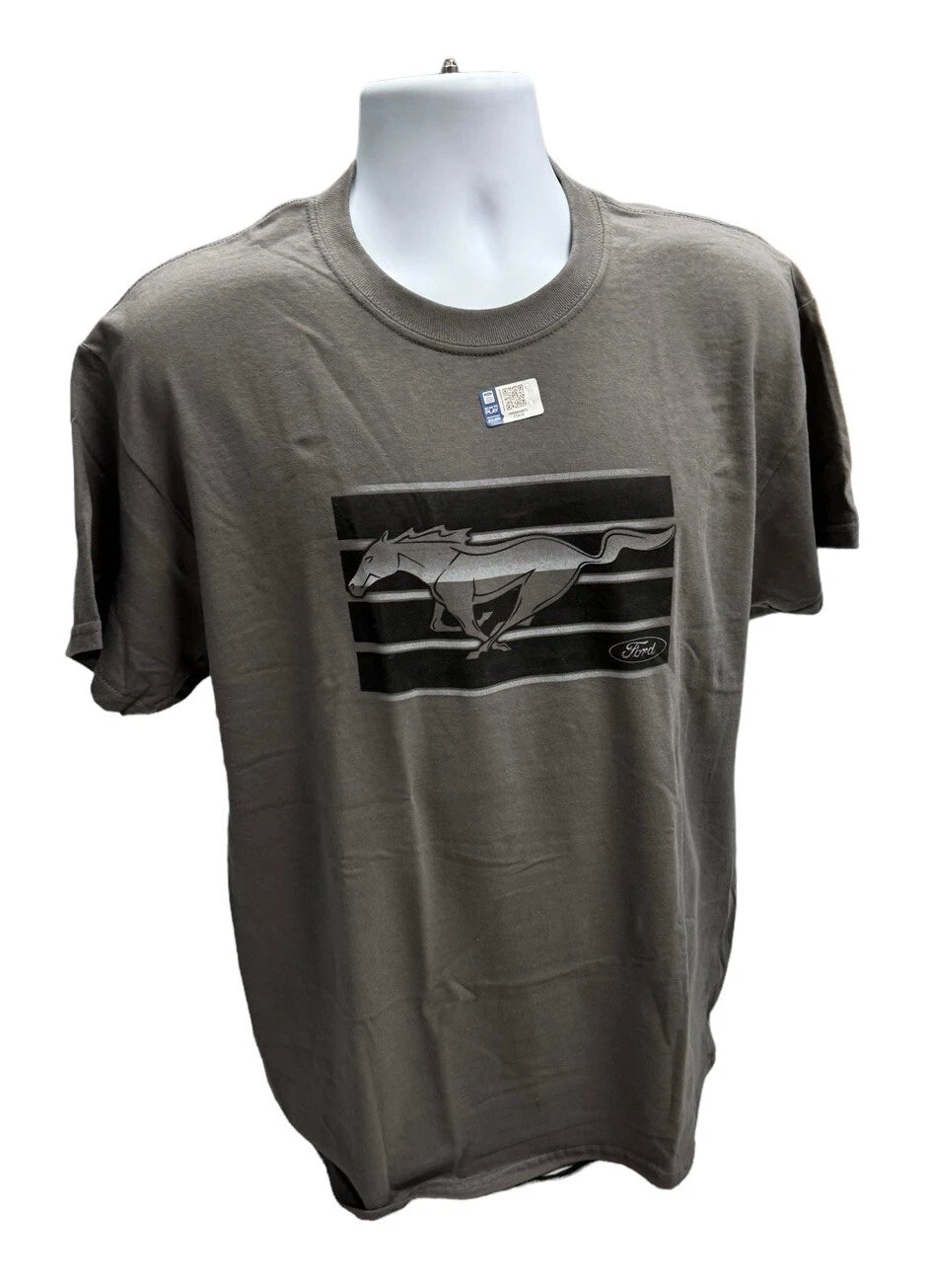 Ford Mustang T-Shirt with Running Horse Grille Emblem Logo for 2005–2014