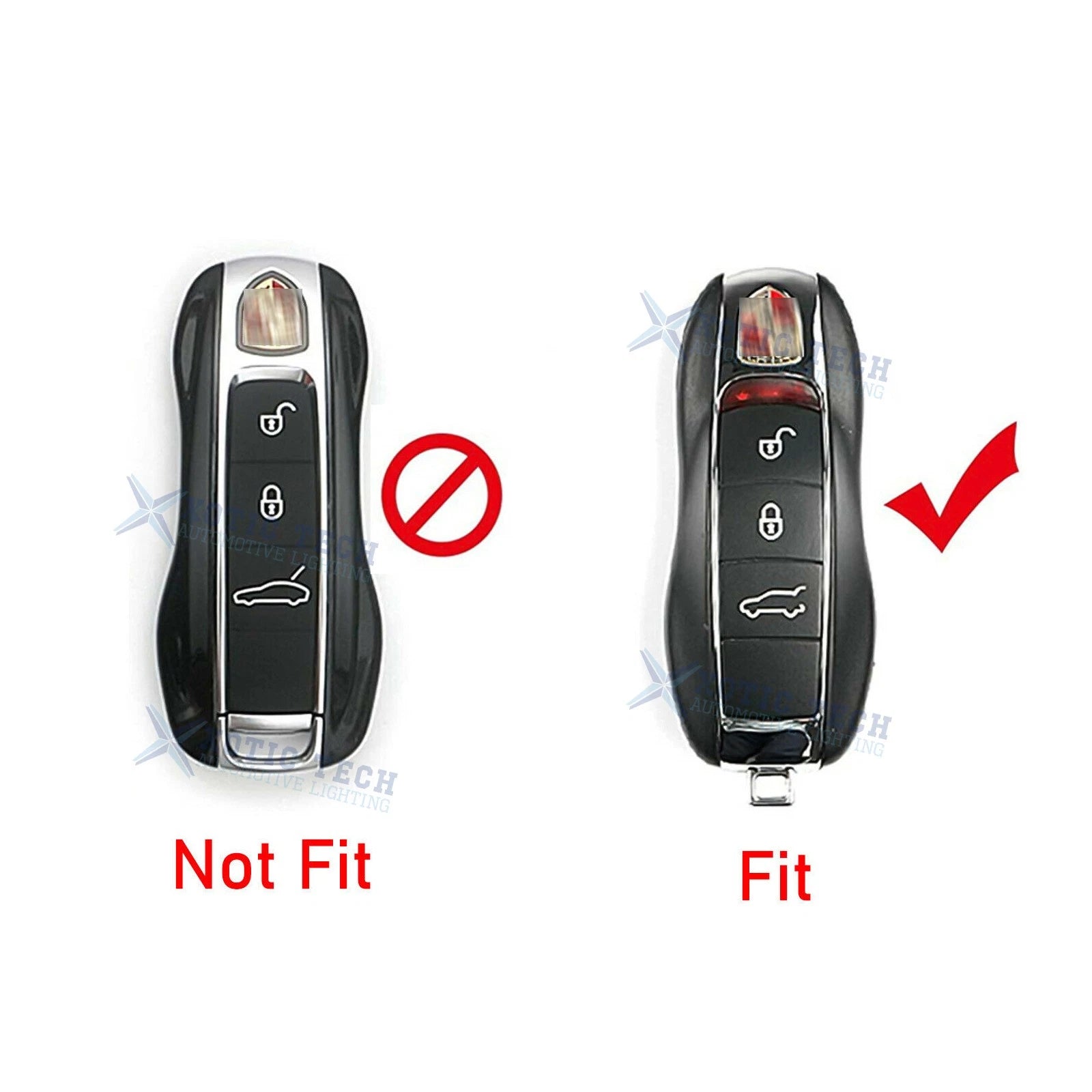 Smart Key Cover Shell Holder for Porsche Cayenne Panamera Macan 911 (2011-2024)