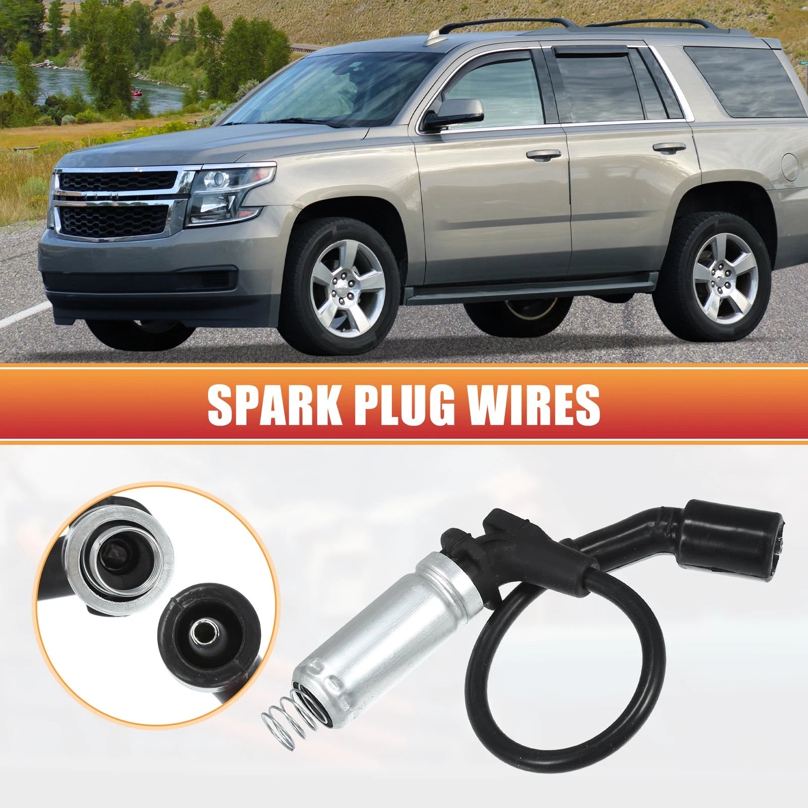 8pcs Spark Plug Wire Ignition Coil Cable No. 12633447 for Chevrolet Silverado (2007–2013)