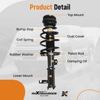 Pair Front Complete Struts with Coil Springs for Chevrolet Malibu (2013–2015)