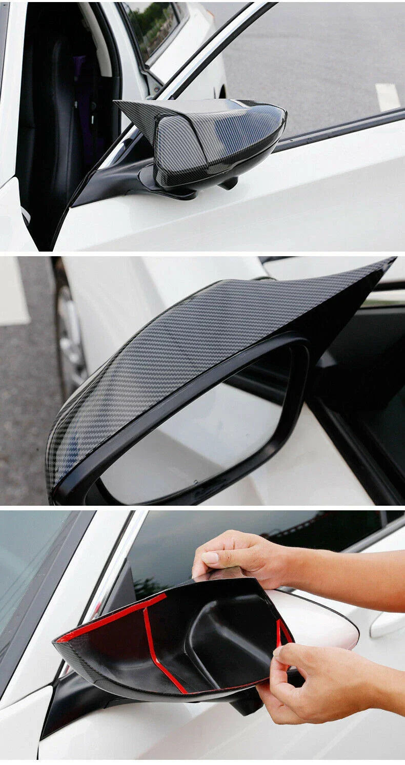 Carbon Fiber Style Side Rearview Mirror Cover Trim for Honda Accord (2018–2020)