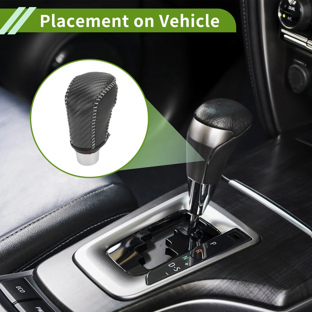 Car Gear Shift Knob Cover for Honda Civic (2016–2021) Black Carbon Fiber