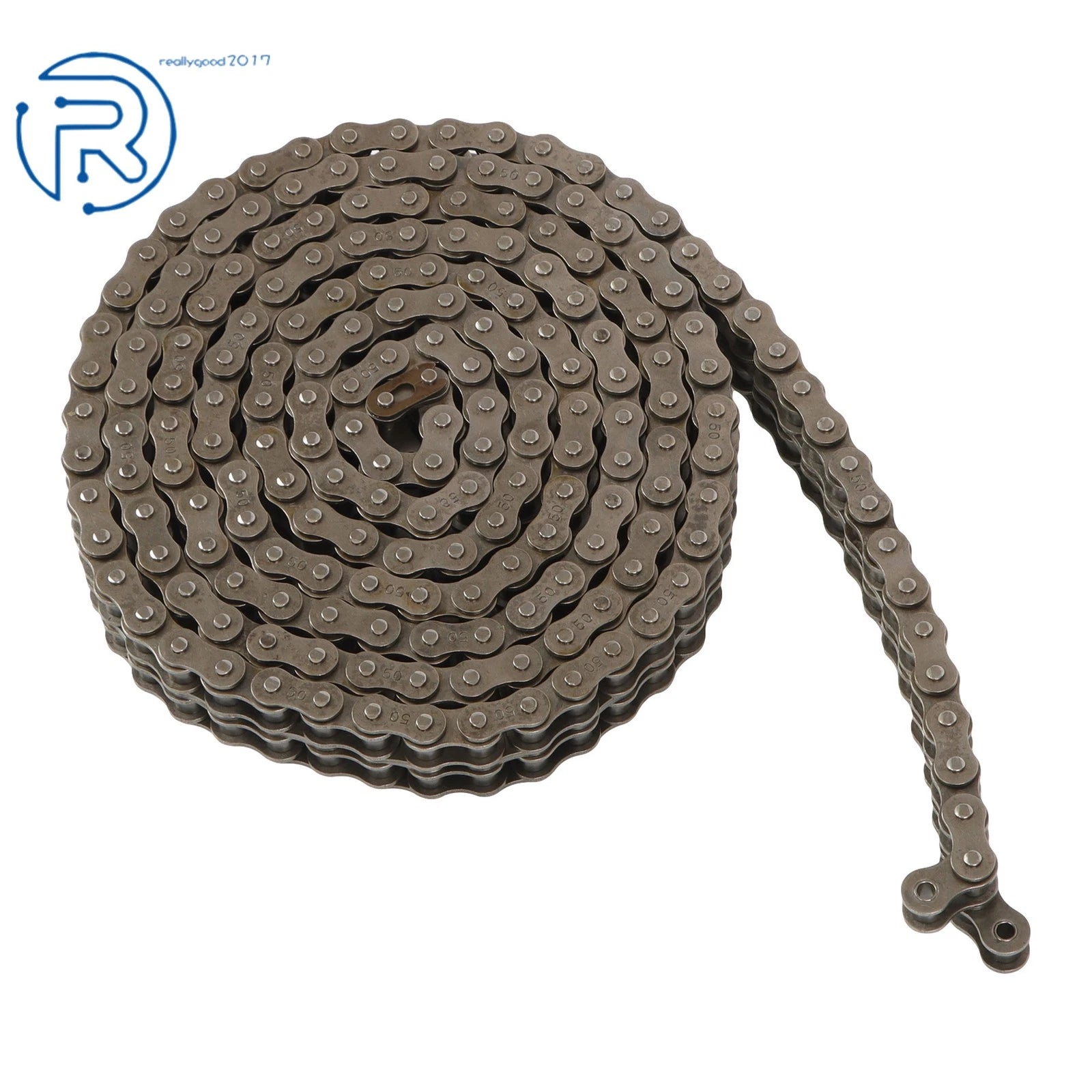 10 Feet Double-Row Chain with 2 Connecting Links 0.625 Inch Pitch