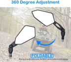 10mm Black Arrow Rear View Mirrors for ATV Quad Motorcycle