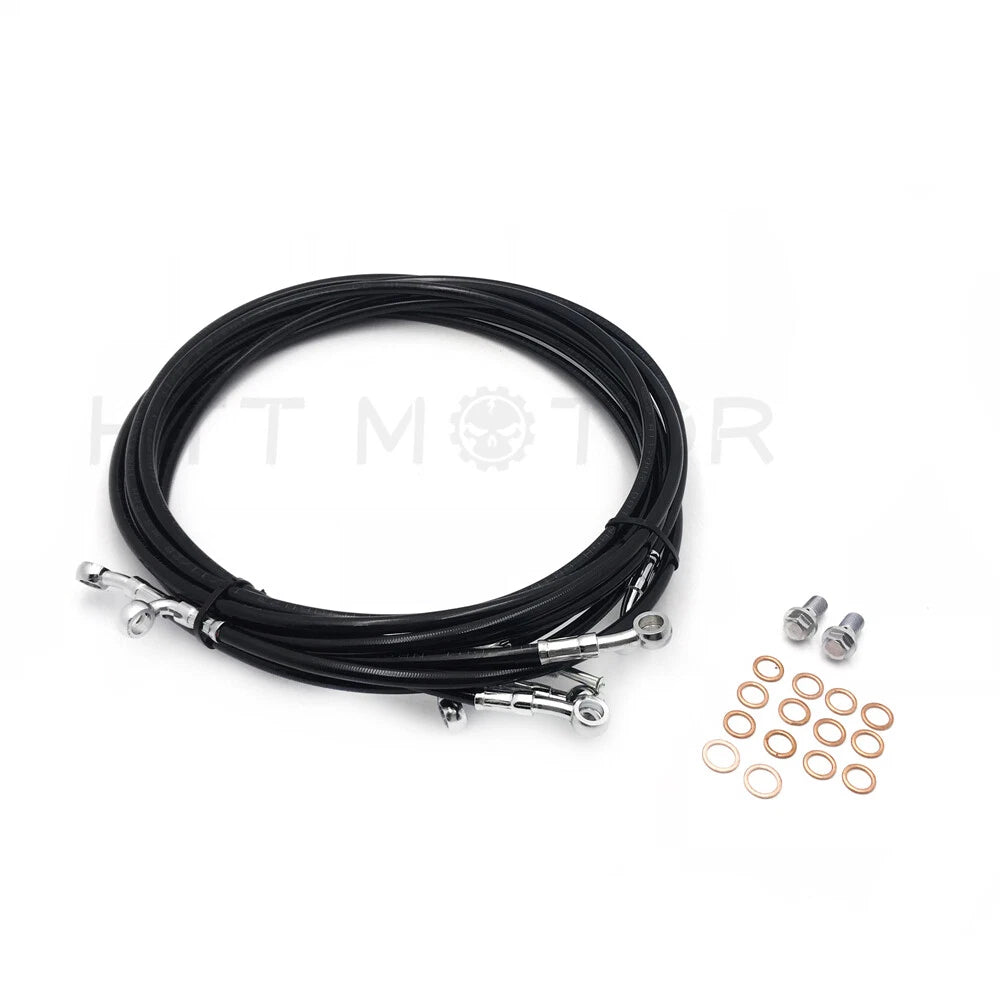 Handlebar Ape Cable Kit for Harley Touring ABS (2014–2017) - Black Nylon