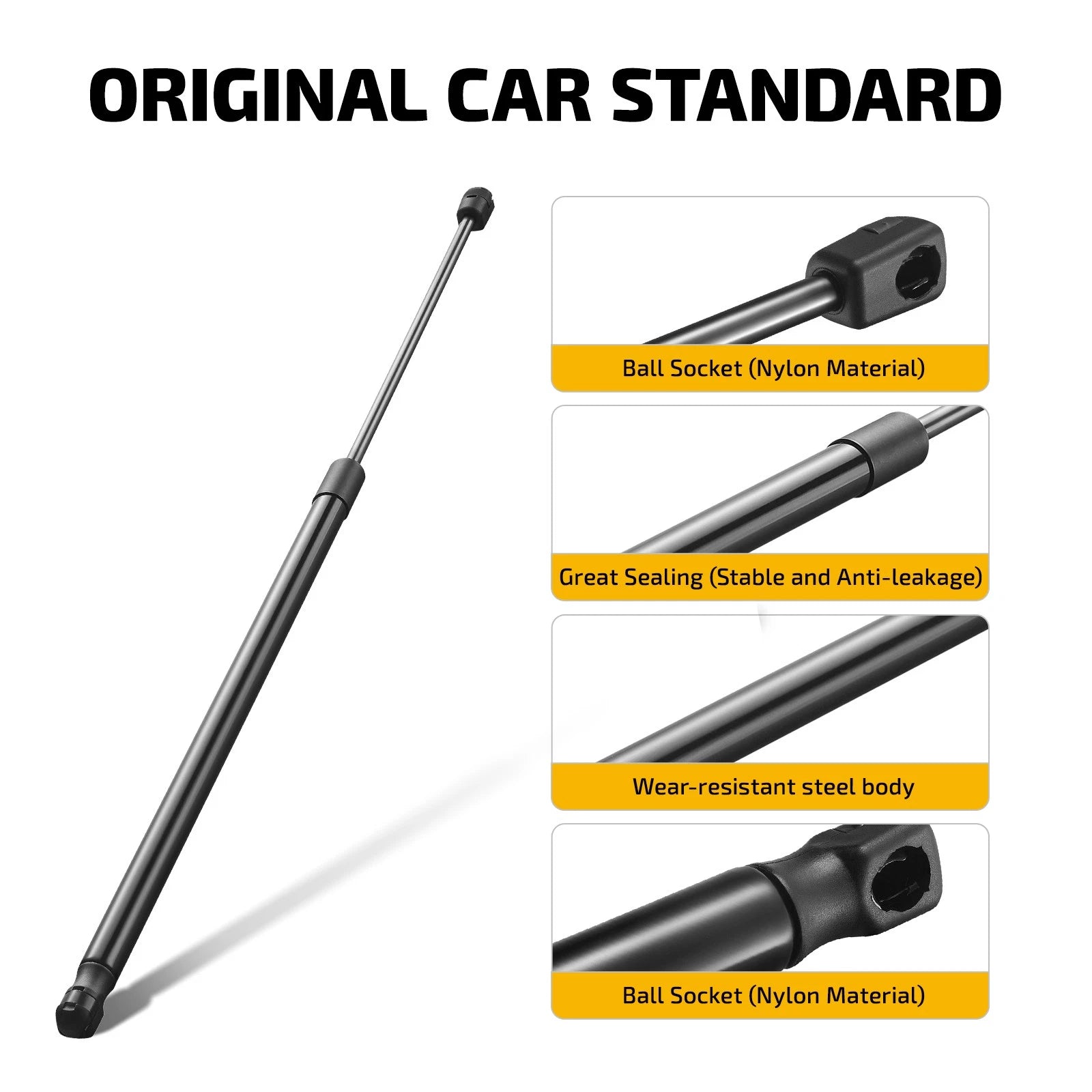 2X Gas Struts for Camper Shell Rear Topper Window (26.34 inch)